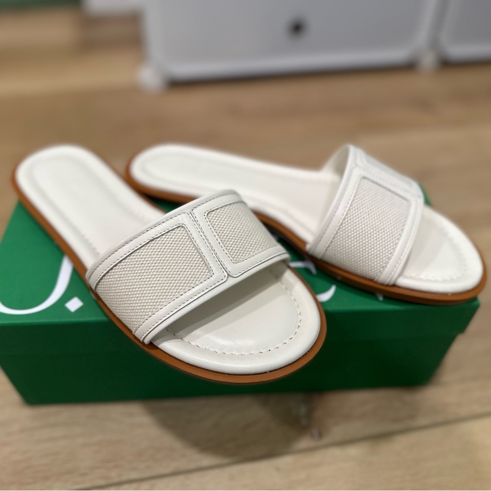 JCrew women’s sandals (white)